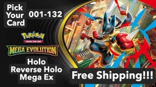 Pokemon Mega Evolution Pick Your Card Ex/Holo/Reverse Holo FREE SHIPPING! NM