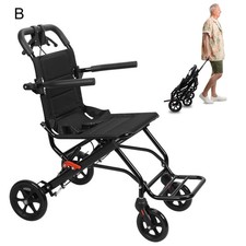 Foldable Lightweight Transport Wheelchair Portable Travel Wheelchair All Terrain