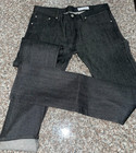 NWOT! Gustin Jeans Men's Skinny Fit Black Denim Selvedge Button Fly Size 34 x 38 — photo 2