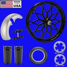 Harley Davidson Touring 21" Black Fat Front Tire Kit " Prodigy" Made in the USA