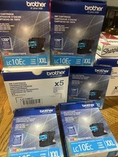 NEW OEM BROTHER LC10E CYAN XXL Ink Cartridges 5 Pack Date 10/2023 Selling 5