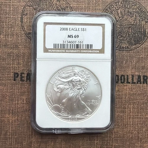 NGC 2008 MS69 American Silver Eagle 🇺🇸