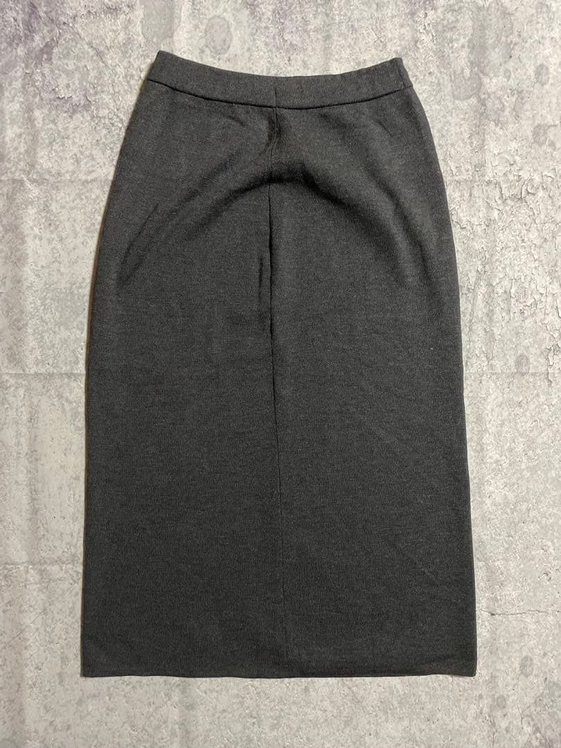 Issey Miyake Tight Skirt Gray Made in Japan Cotton High Waist Elegant