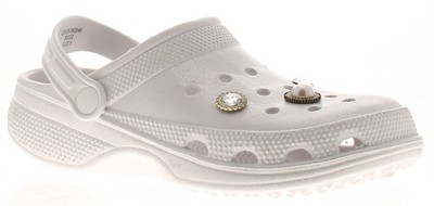 Miss Riot Charm Clog Sandalen Junior Mädchen Weiß UK 1 Flach