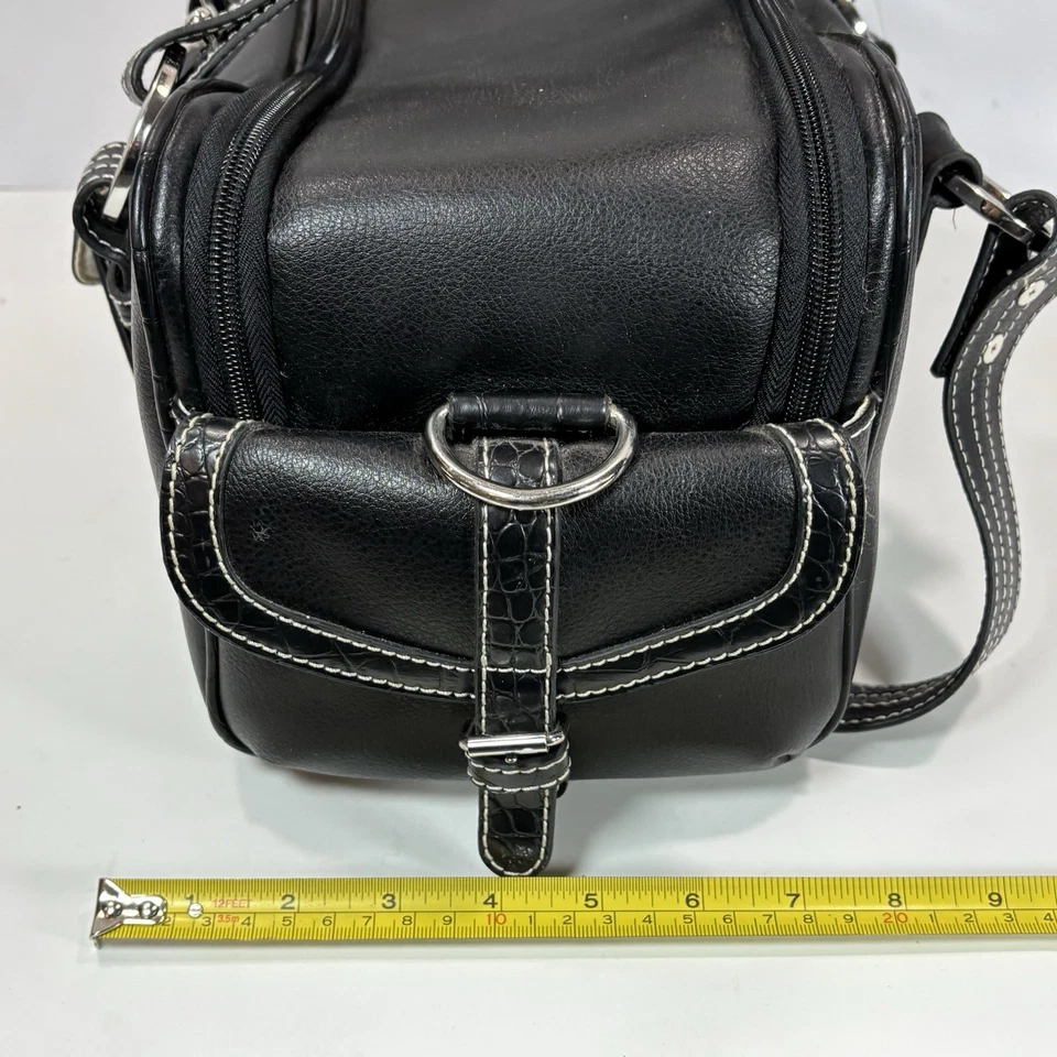 Bolso de hombro pequeño de cuero negro para cámara Jill-e usado en excelente estado Foto 4 de 4