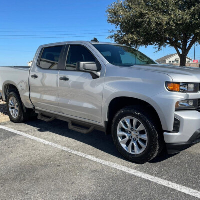 ONINE Tubular Drop Running Boards For 2019-2025 Chevy Silverado/GMC Sierra 1500 & 2500HD/3500HD Crew Cab - Textured Black