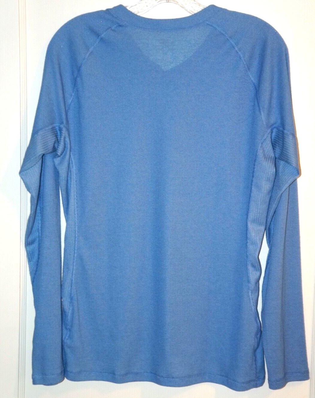 Patagonia Lightweight Capilene Base Layer Blue Pullover Top Long Sleeve sz L WM