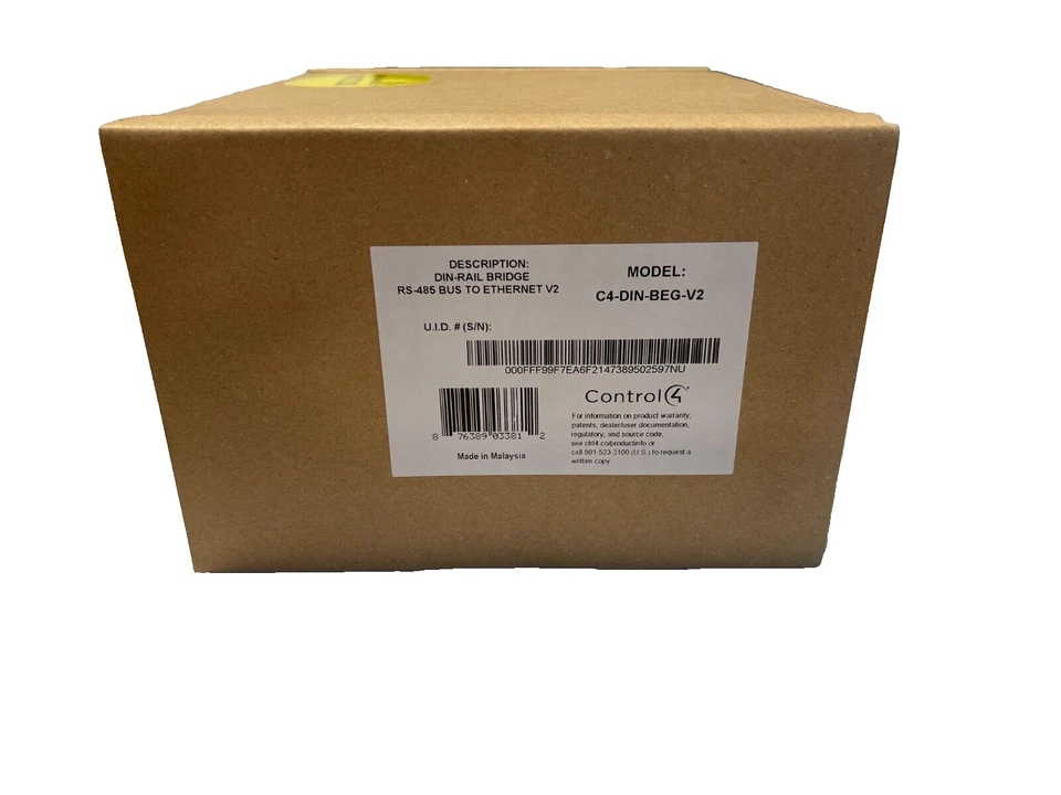Control4 ® шина Ethernet шлюз V2 - RS-485 в Ethernet преобразования C4-DIN-BEG-V2 - Изображение 2 из 4