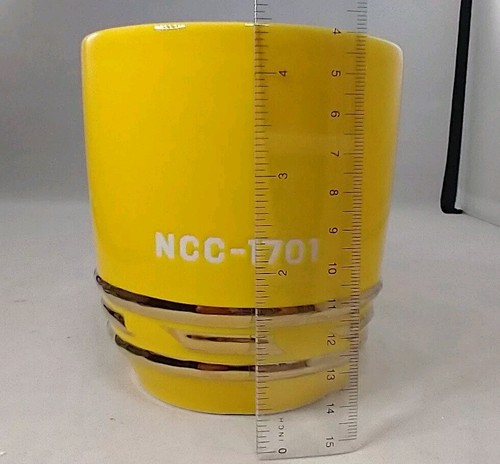 Star Trek Coffee Mug 22 oz Ergonomic Handle.Yellow/Gold-NCC-1701 USS ENTERPRISE - Picture 10 of 10