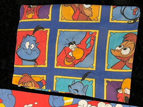 Vintage 1992 Disney Aladdin Bett Twin Sheet 3-teiliges Set Kissenbezug Genie Abu SAUBER - Bild 6 von 9