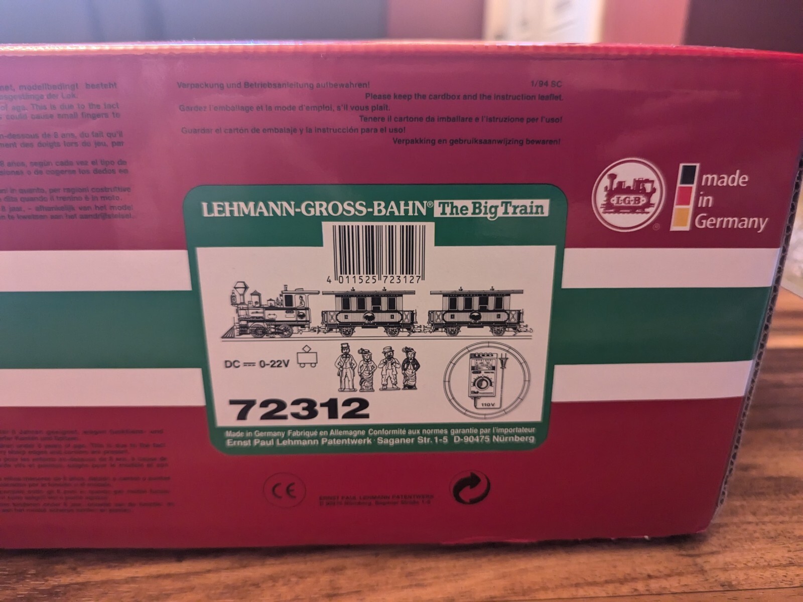 LGB Lehman 72312 Lake & Boulder Passenger Set w/ Steam Engine G