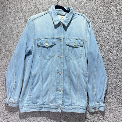 Gap 1969 Denim Jacket L Full Button Lightweight Blue Casual Layering