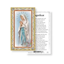 The Magnificat - gold trim - Paperstock Holy Card 734-210