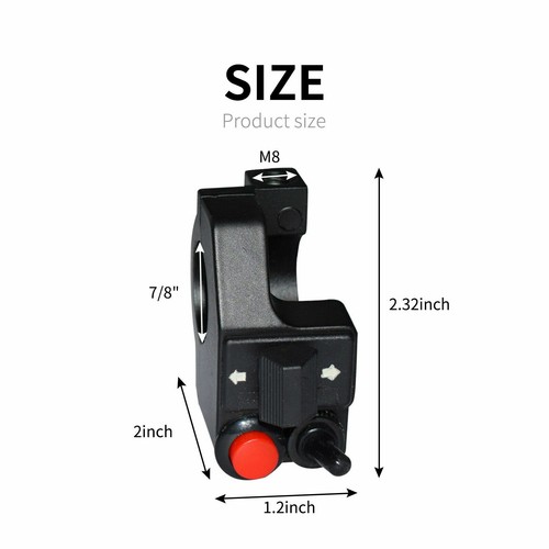 7/8" Aluminum Left Motorcycle Handlebar Switch For Blinker Turn Signal Horn Beam - Picture 3 of 7