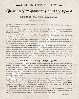 Buy Flat Earth World Map + Patent + Verso Key - 23x32  Alexander Gleason's 1892