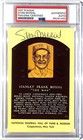 Stan Musial Autographed Yellow HOF Plaque Cardinals PSA/DNA *1455