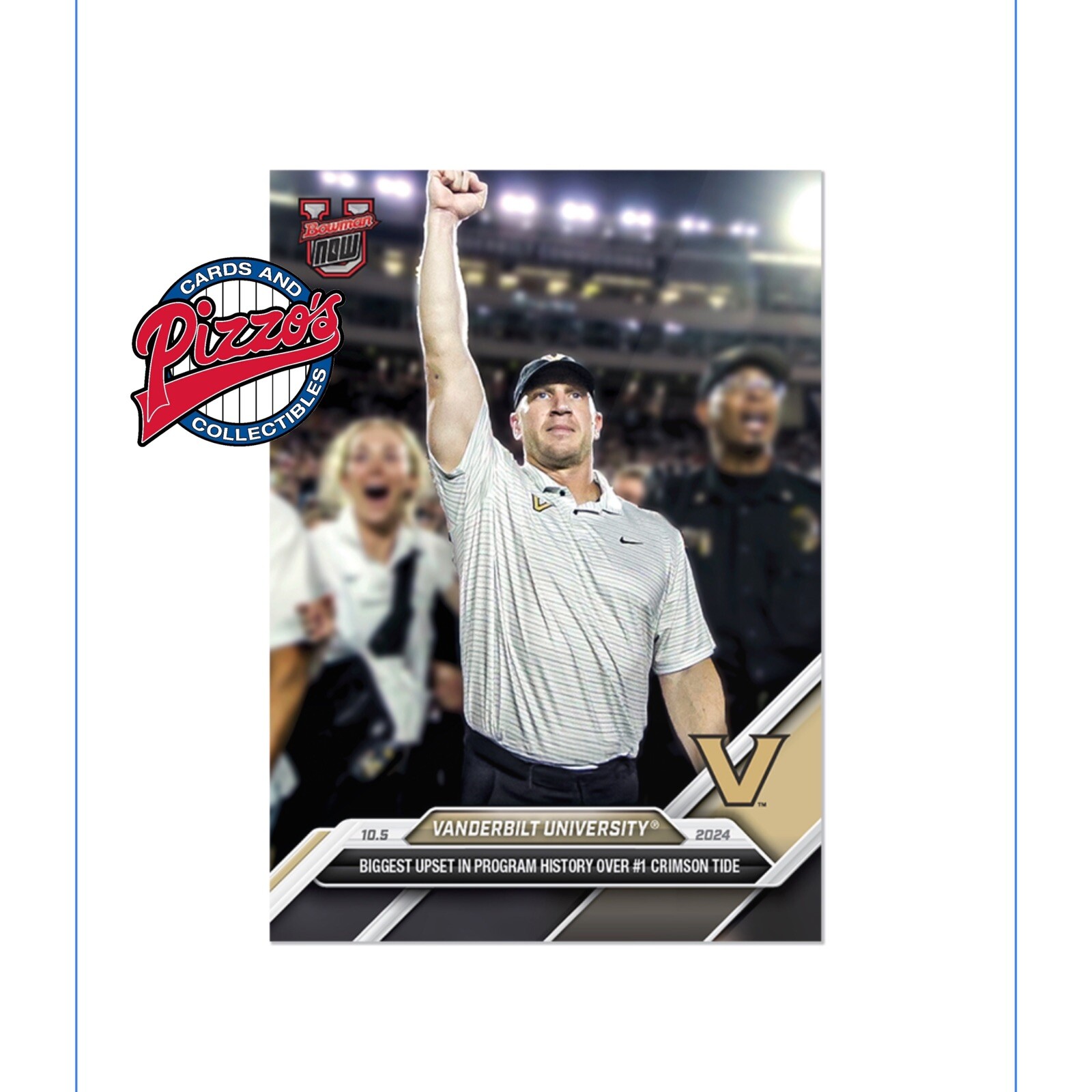 Vanderbilt University Upsets Alabama 2024 Bowman U Now Football Card 23 In Hand