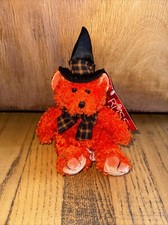 NWT Russ Berrie Halloween Hocus Witch Bear Plush Stuffed Animal