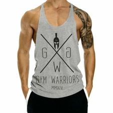 Men Fitness Tank Tops Stringer Undershirts Muscle Shirt Workout Gyms Undershirts