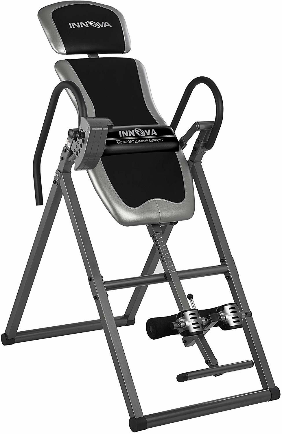 Heavy Duty Inversion Table Adjustable Headrest & Protective Cover Health Spine