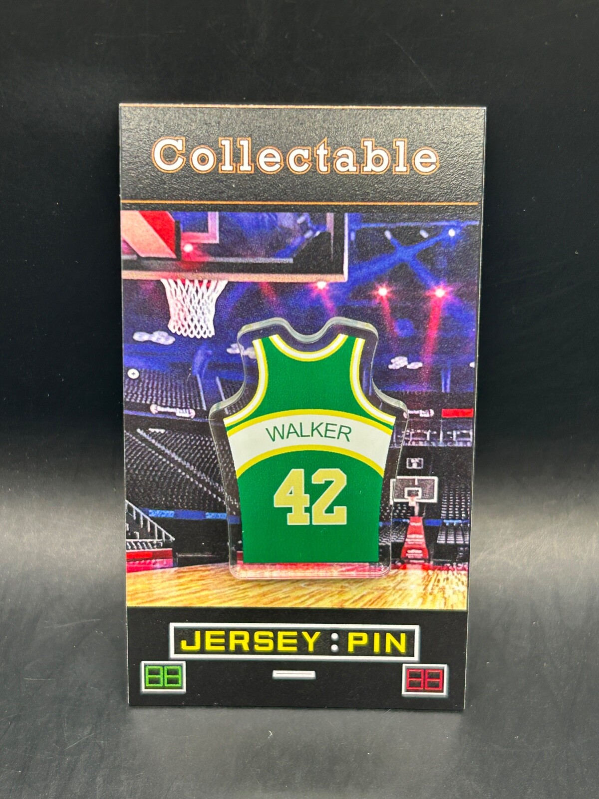 Vintage Retro Seattle Supersonics Wally Walker Jersey Lapel Pin Collectible