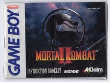  HEAVY WEAR Mortal Kombat II Original Game Boy Instruction Booklet Manual