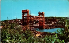 New Bridge between Houghton and Hancock Michigan UP Postcard Posted 2618