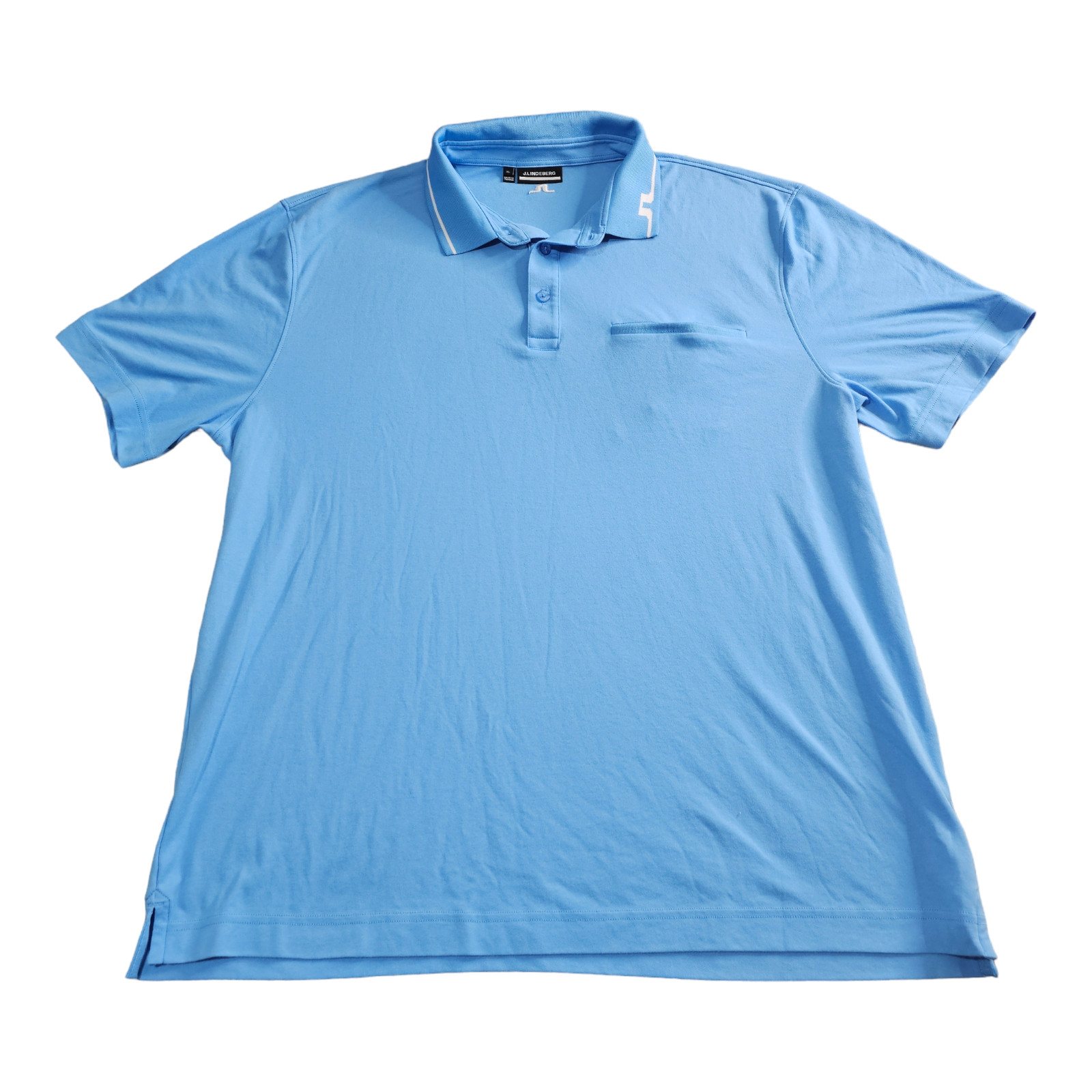 J Lindeberg Polo Shirt Mens Extra Large XL Blue Casual Golf