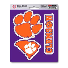 Clemson Tigers NCAA Team Decals / Sticker Set / 3 Pack Fanmats
