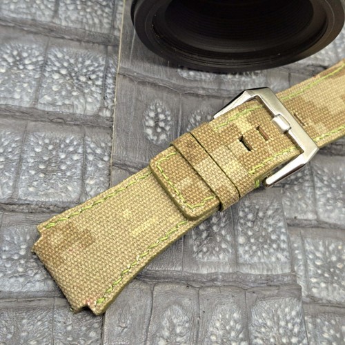 24mm/24mm Digital camouflage canvas Watch Band Vintage Minimalist Design Bespoke - Picture 6 of 10