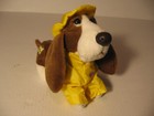 New Listingvtg. Applause Hush Puppy Basset Hound Plush Stuffed Dog w/ Rain Coat & Hat