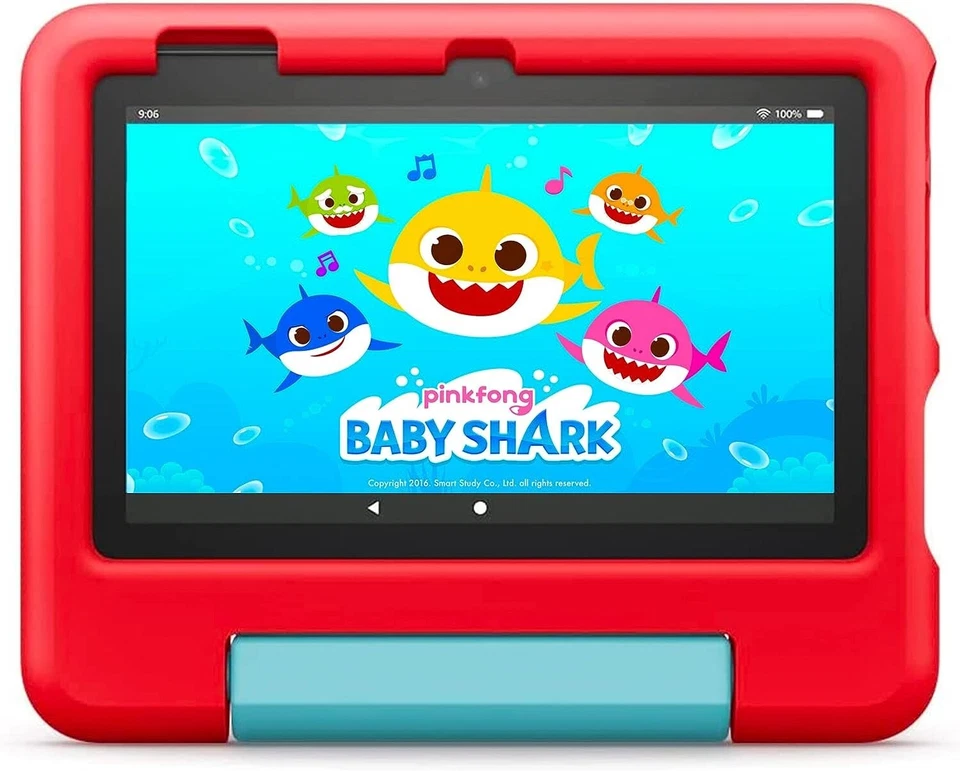 Amazon Fire 7 Kids tablet, ages 3-7.  7" kids tablet on Amazon - 2022 Red - Image 2 of 4