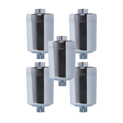5 x Aqmos Duschfilter Chrom Dusche Wasserfilter Kalk Badfilter Haut Haarpflege