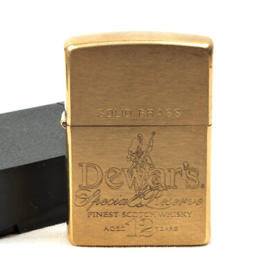 Zippo Feuerzeug Solid Brass Dewar's Special Reserve Finest Scotch Whisky 2001 USA
