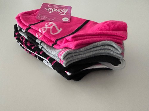 New 5 Pairs BARBIE No-Shows GIRLS SOCKS Shoe size 7 1/2-3 1/2, Sock size 6-8 1/2 - Picture 4 of 15