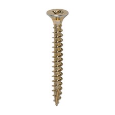 TURBO SELF TAPPING WOOD SCREWS POZI YELLOW CHIPBOARD - Pz2 12-200mm LENGTHS