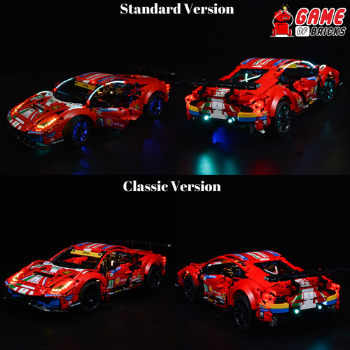 Light Kit for Ferrari 488 GTE AF Corse #51 Compatible with LEGO 42125 (Remote) - Picture 3 of 12