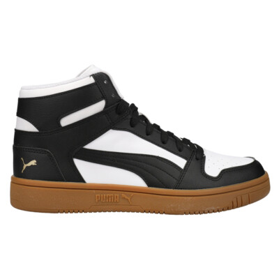 Puma Rebound Layup High Top  Mens White Sneakers Casual Shoes 369573-25