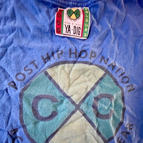 Cross Colours Academic Hardwear 'Ya Dig' Label Logo T-Shirt - Blue Men's SIZE S - Picture 4 of 7