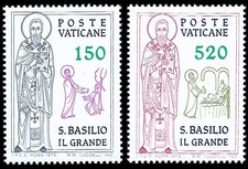Vatican 1979 - 1600th Anniversary of the Death of Saint Basilio - Set of 2 - MNH