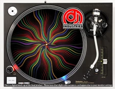 Color Twitch - 7"-12" DJ slipmat for LP turntable record player 