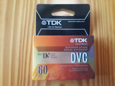 TDK Cassette Tape DVM DVC 60 Minutes Mini DV Digital Video Superior NEW & SEALED