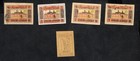 Azerbaijan 1919 5 stamps Lyapin#6+2 Different Printing inks MH