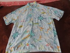 Vintage Jams World M Blue Statehood Hawaiian Shirt M630RE-STAT limited edition