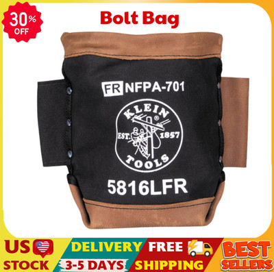 Klein Tools 5816LFR Flame Resistant Bolt Bag - Leather Reinforced - Separated Tu