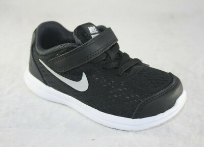 NIKE FLEX 2017 RUNNING (TDV) 904239-001 BLACK/METALLIC SILVER TODDLER SHOE 