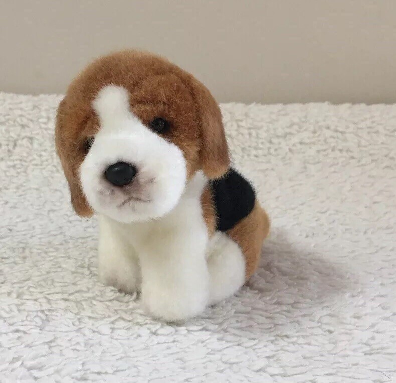 Vintage Russ Beagle Mini Plush Toy Cute Soft Dog Collectible 4” Kawaii Puppy