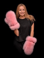 Genuine Saga Furs Flamingo Pink Arctic Shadow...