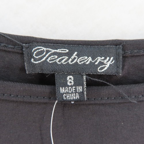 TEABERRY Women's Size 8 Black Lace Hem Sleeveless Slip Dress BNWT - Picture 6 of 11