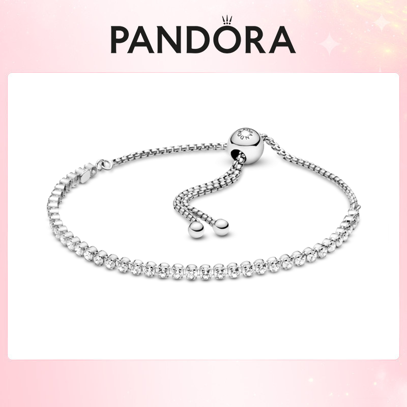 PANDORA Sparkling Clear CZ Pavé Slider Tennis Bracelet 590524CZ